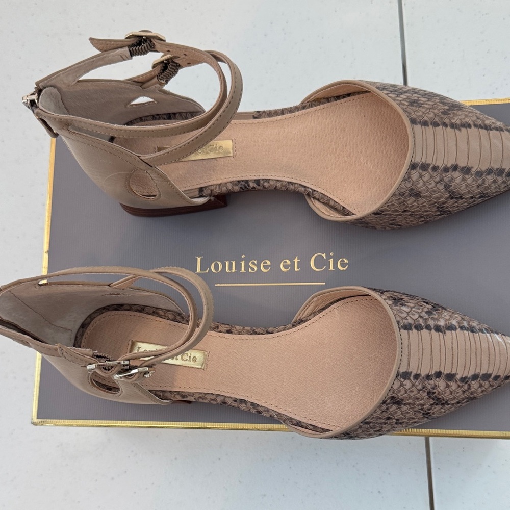 Louise et Cie Snakeskin Patterned Heels